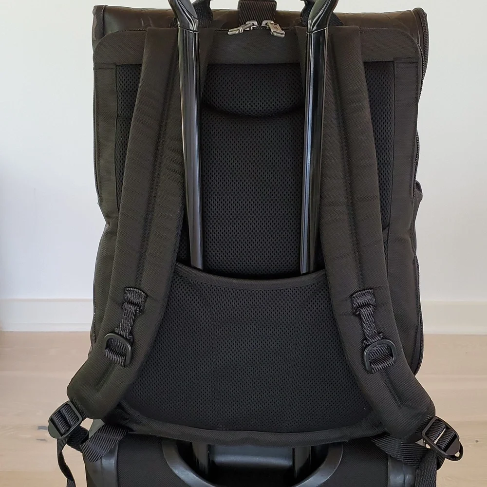 NWOT TUMI ALPHA BRAVO LONDON ROLL-TOP GRAY HIGHLANDS CAMOUFLAGE NYLON BACKPACK